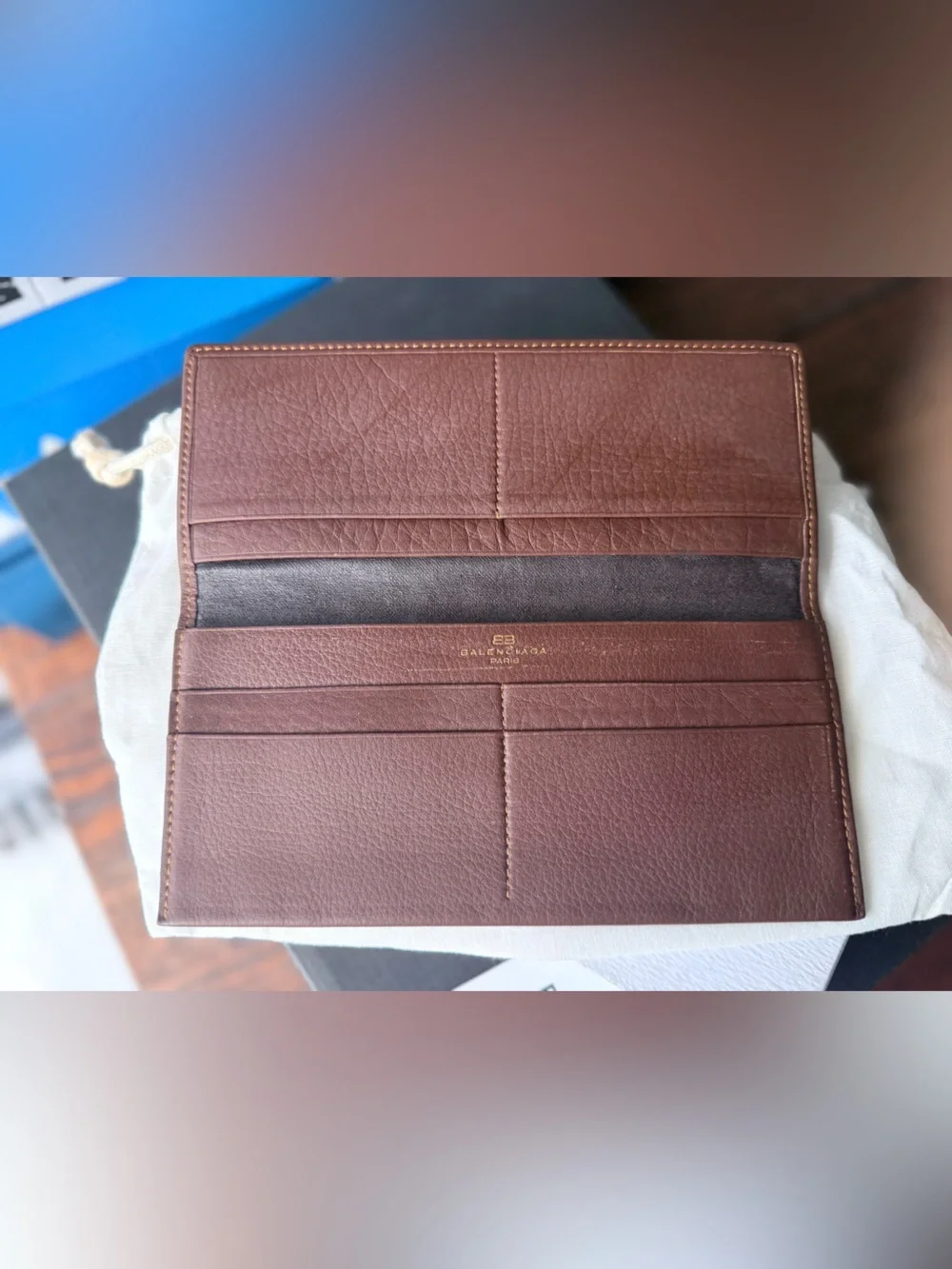 Balenciaga Brown Long Wallet